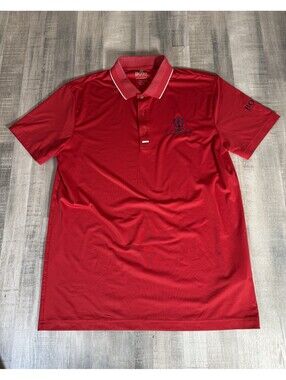 The 148th Open Royal Portrush x Hugo Boss Performance Tech Red Polo Size Large